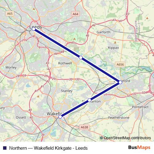 Northern bus Line Map