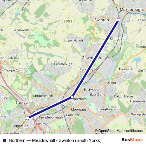 Northern bus Line Map