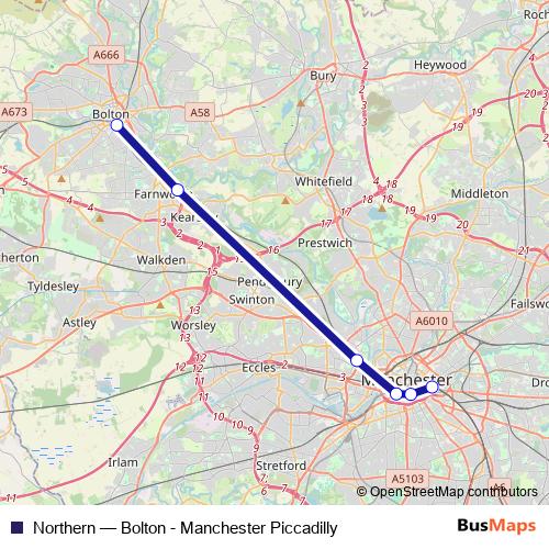 Northern bus Line Map