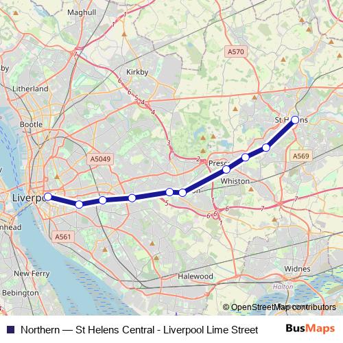 Northern bus Line Map