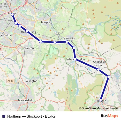 Northern bus Line Map