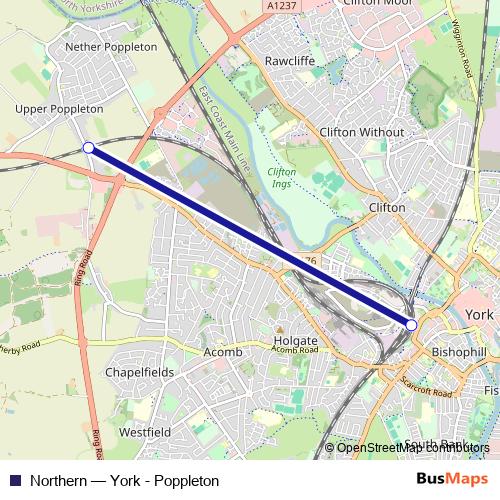 Northern bus Line Map