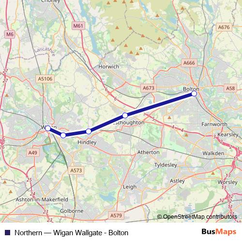 Northern bus Line Map