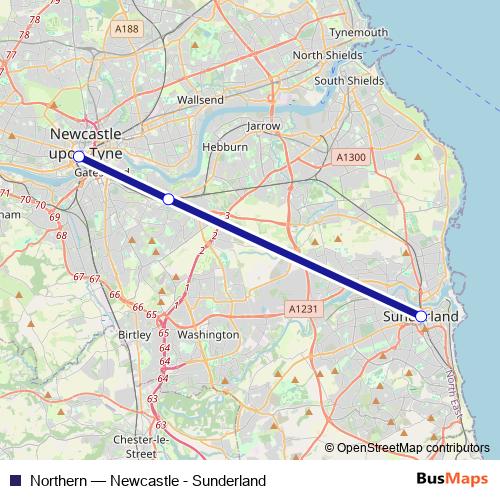Northern bus Line Map