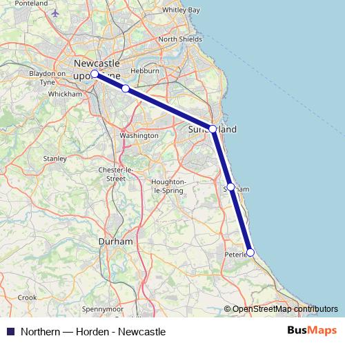 Northern bus Line Map