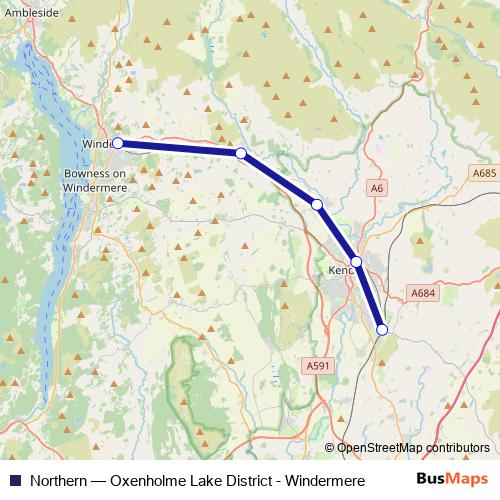 Northern bus Line Map