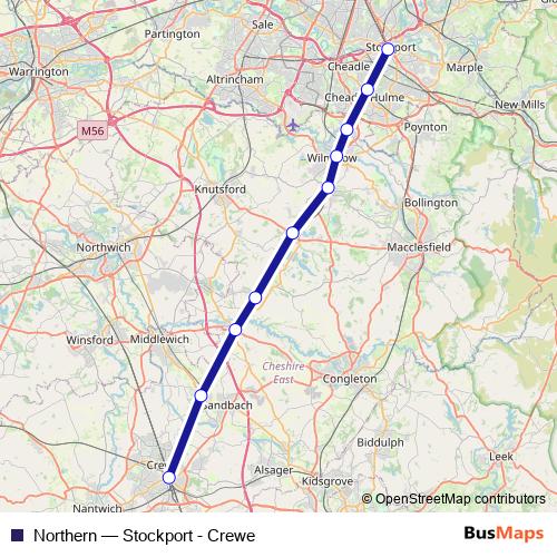 Northern bus Line Map
