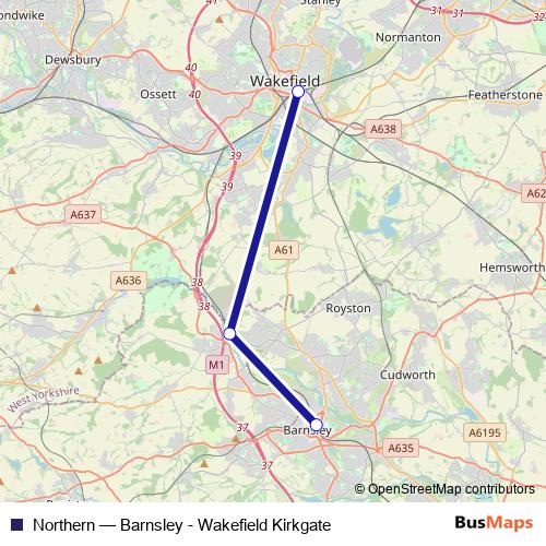 Northern bus Line Map