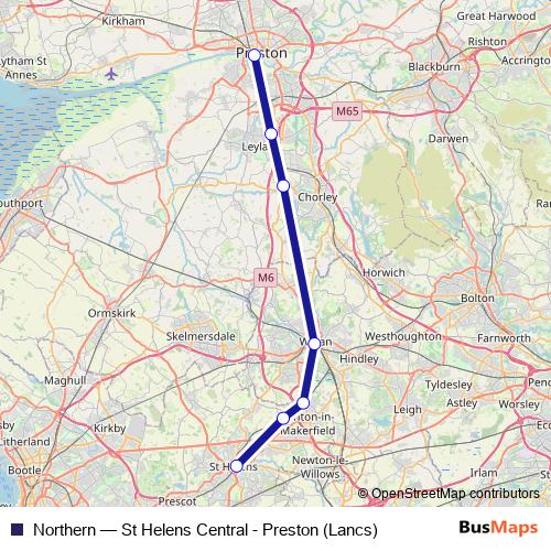 Northern bus Line Map