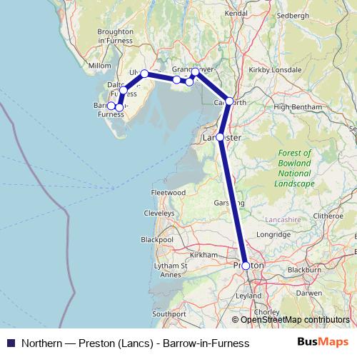 Northern bus Line Map