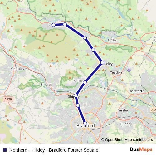 Northern bus Line Map