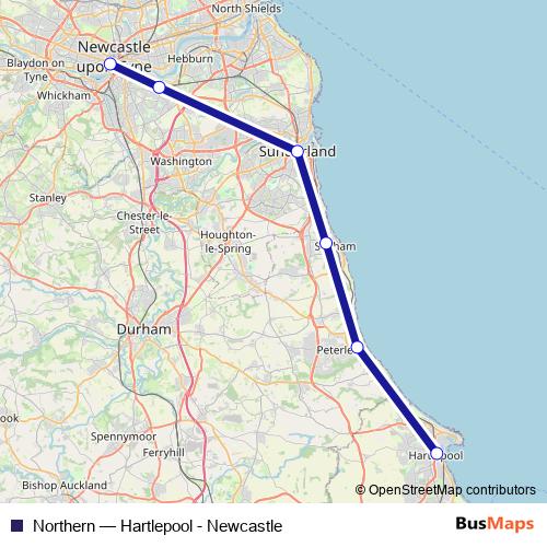 Northern bus Line Map