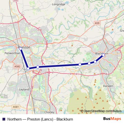 Northern bus Line Map