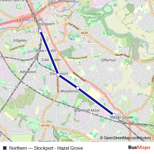 Northern bus Line Map