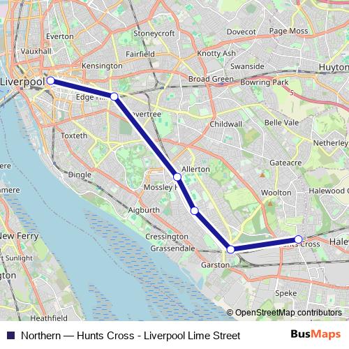 Northern bus Line Map