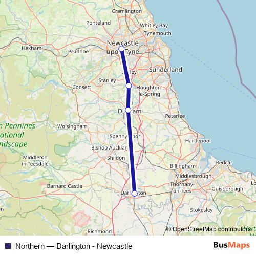 Northern bus Line Map