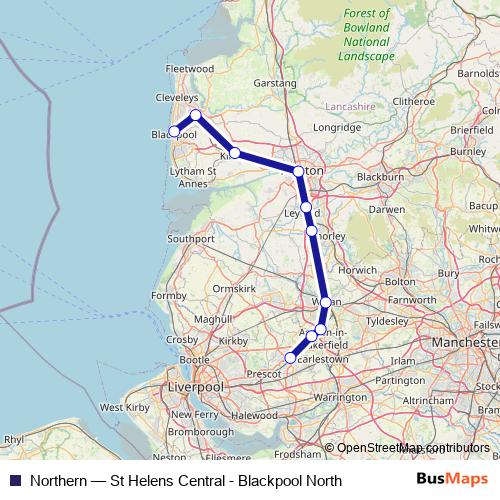 Northern bus Line Map