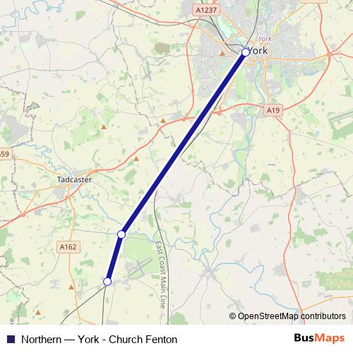 Northern bus Line Map