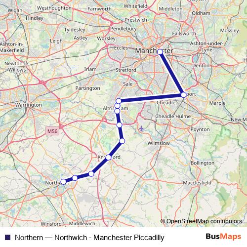 Northern bus Line Map