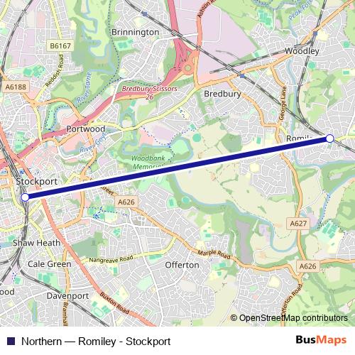 Northern bus Line Map