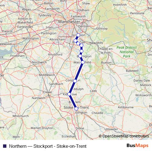 Northern bus Line Map