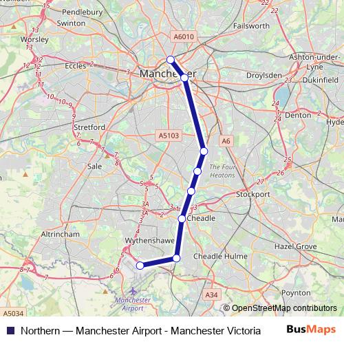 Northern bus Line Map