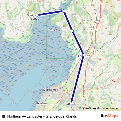 Northern bus Line Map