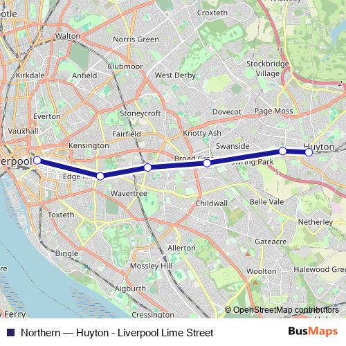 Northern bus Line Map