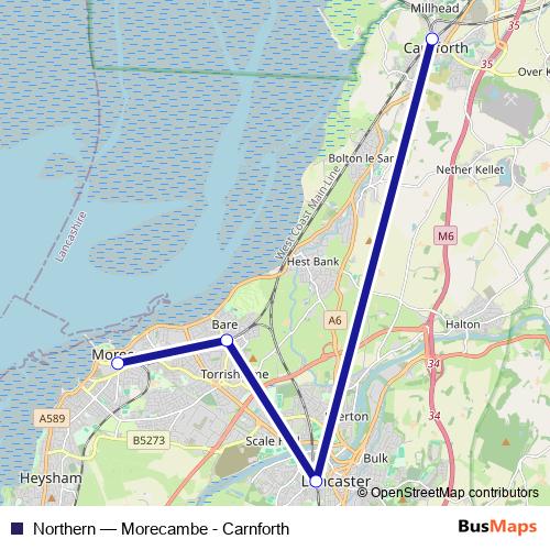 Northern bus Line Map