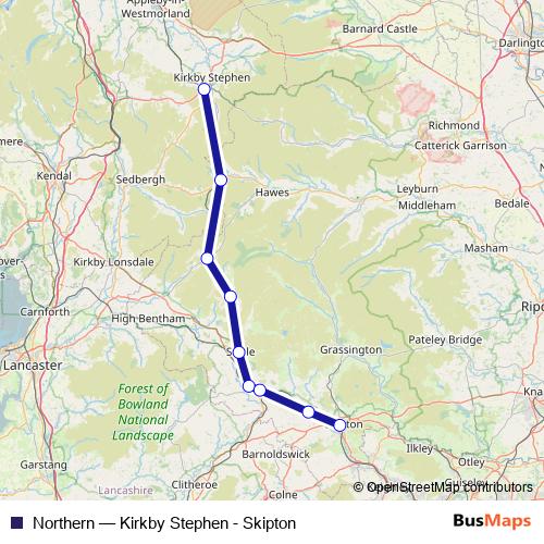 Northern bus Line Map