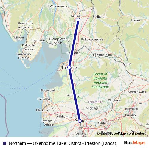 Northern bus Line Map