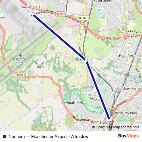 Northern bus Line Map