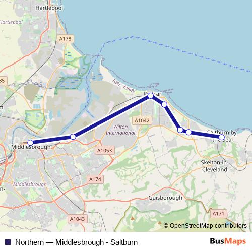 Northern bus Line Map