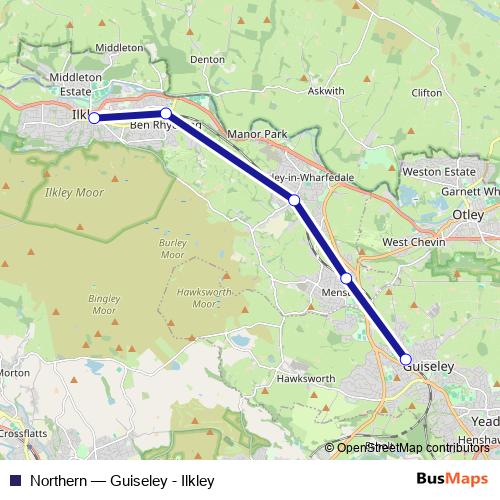 Northern bus Line Map