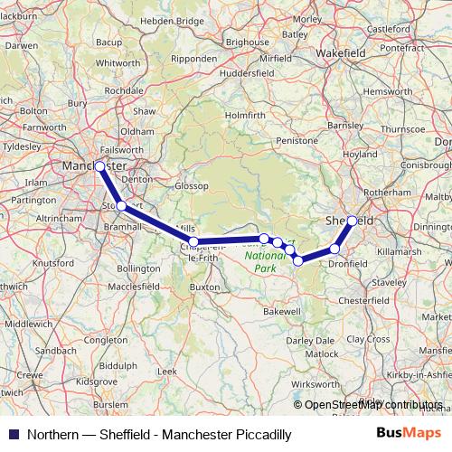 Northern bus Line Map