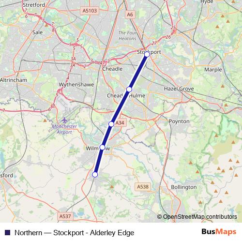 Northern bus Line Map