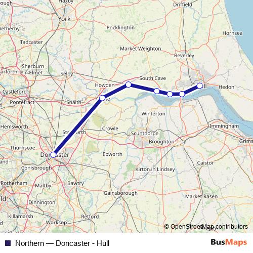 Northern bus Line Map