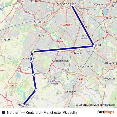 Northern bus Line Map
