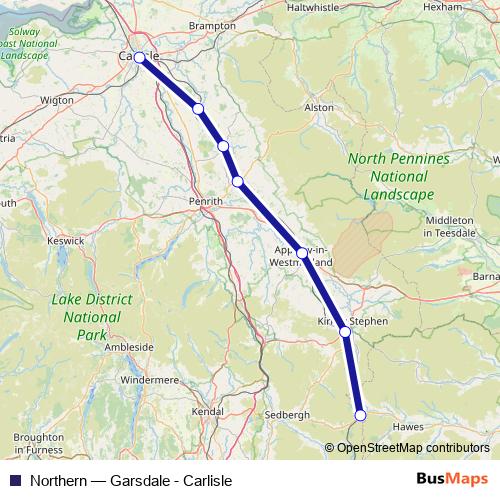 Northern bus Line Map