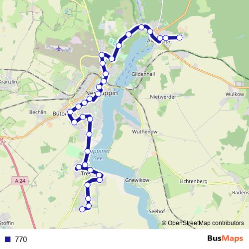 770 bus Line Map