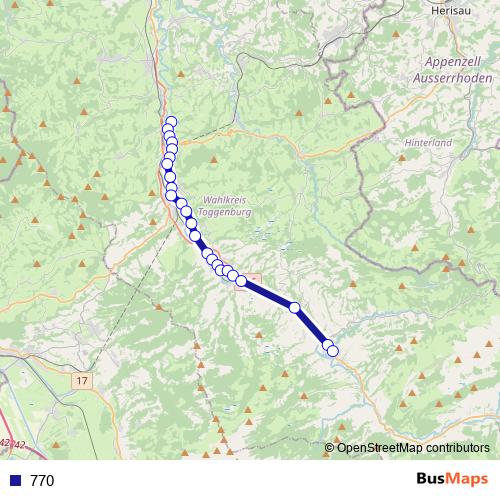 770 bus Line Map