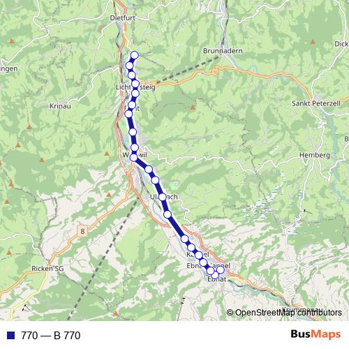 770 bus Line Map