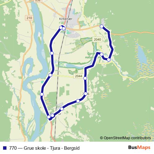 770 bus Line Map
