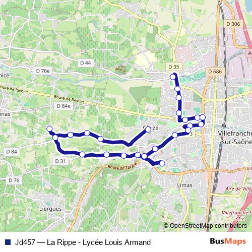 Jd457 bus Line Map