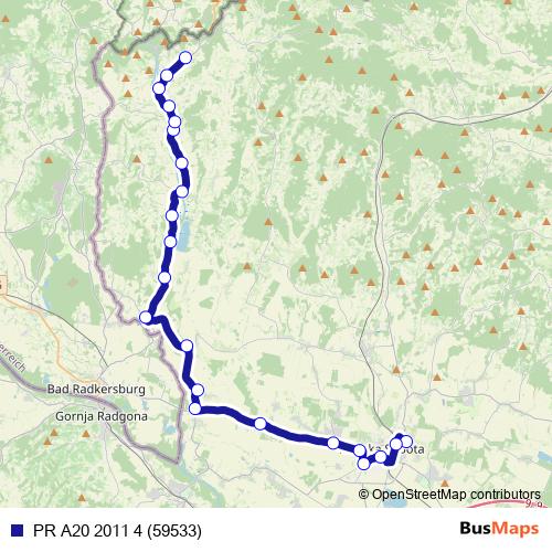 PR A20 2011 4 (59533) bus Line Map