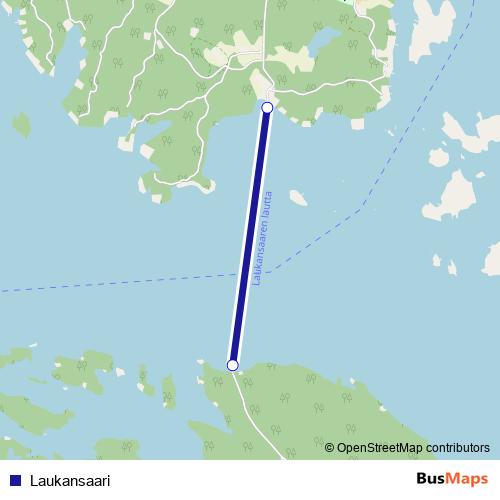 Laukansaari ferry Line Map