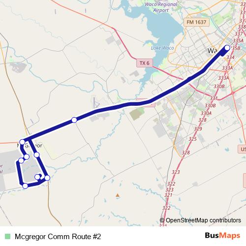 Mcgregor Comm Route #2 bus Line Map