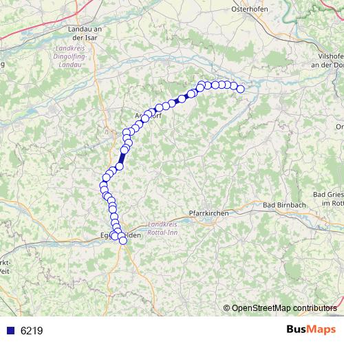 6219 bus Line Map