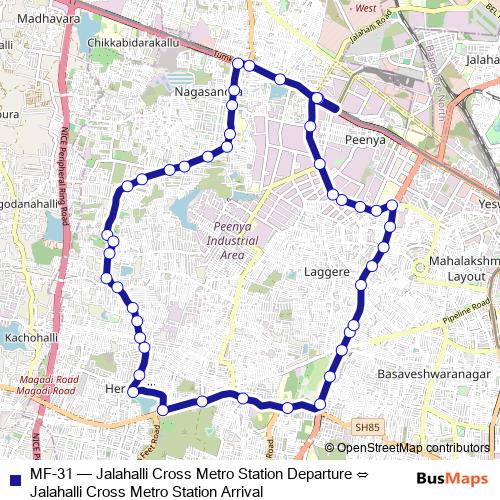 MF-31 bus Line Map