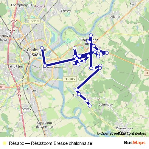 Résabc bus Line Map